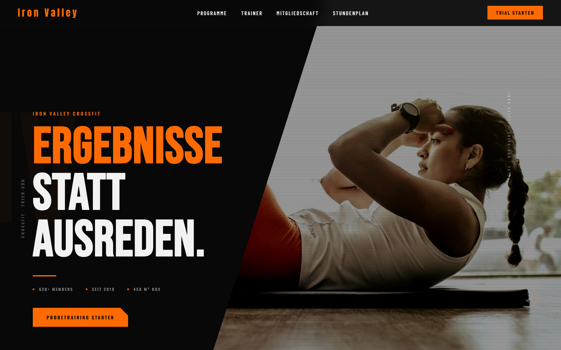 Stilvorschau Athletic Bold, Webdesign-Beispiel für Fitness & Sport