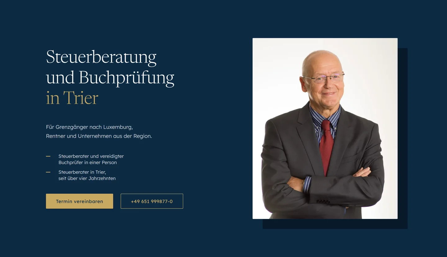 Die neue Website der Steuerberatung Heck aus Trier